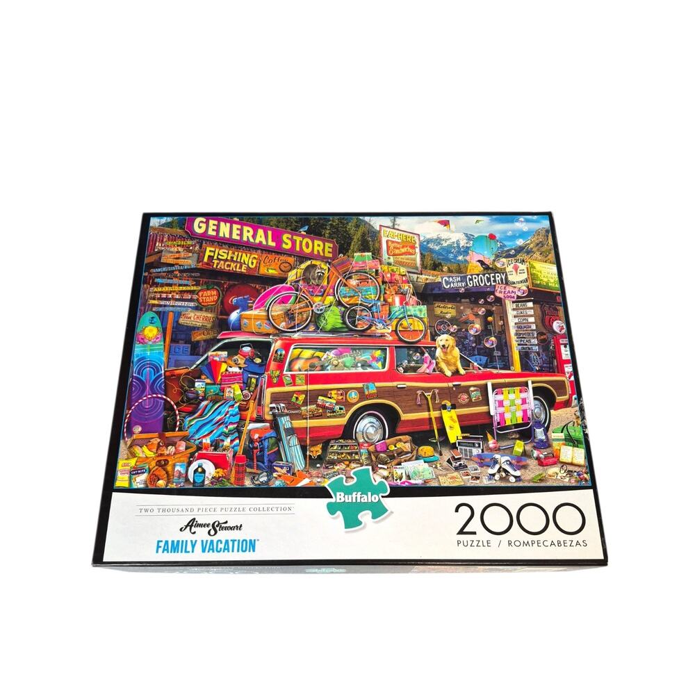 Buffalo Games Aimee Stewart Family Vacation Jigsaw Puzzle 2000 Piece Complete